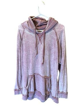 Men's Washed Mauve Crewneck Pullover Sweater